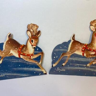 Lot 382: Vintage Christmas: New Snowman Centerpiece & Cardboard Cut-Outs