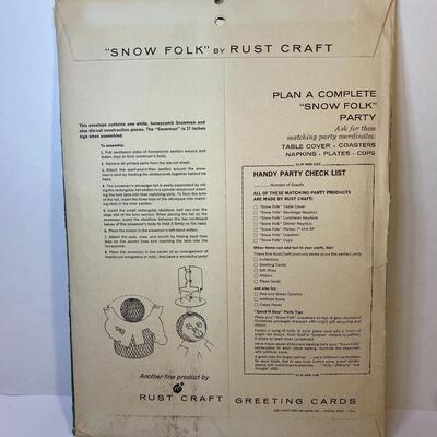 Lot 382: Vintage Christmas: New Snowman Centerpiece & Cardboard Cut-Outs