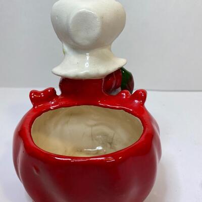 Lot 388: Vintage Christmas Planters/Candy Dishes & Ornaments