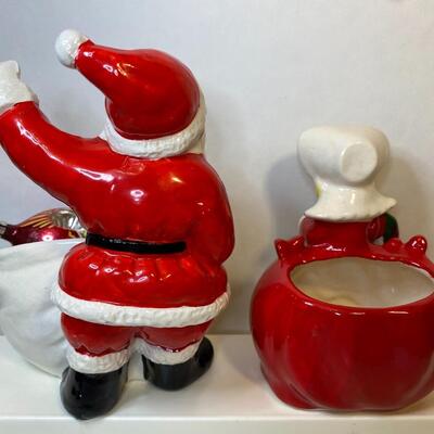 Lot 388: Vintage Christmas Planters/Candy Dishes & Ornaments