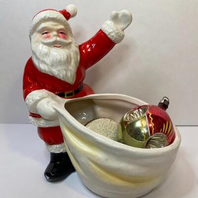 Lot 388: Vintage Christmas Planters/Candy Dishes & Ornaments