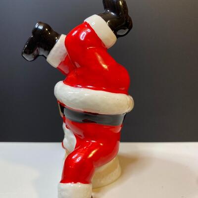 Lot 391: Vintage Fitz & Floyd "Silly" Santa's