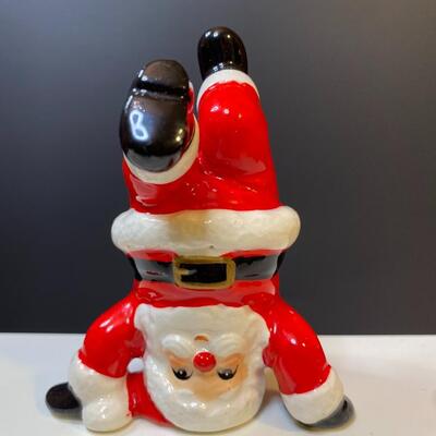 Lot 391: Vintage Fitz & Floyd "Silly" Santa's