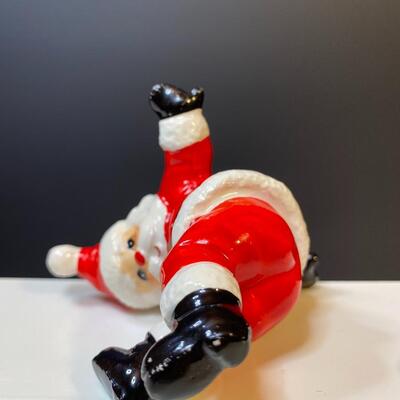 Lot 391: Vintage Fitz & Floyd "Silly" Santa's