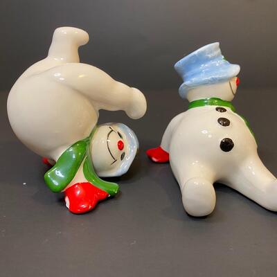 Lot 393: Vintage Fitz and Floyd "Silly" Snowmen