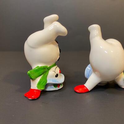 Lot 393: Vintage Fitz and Floyd "Silly" Snowmen