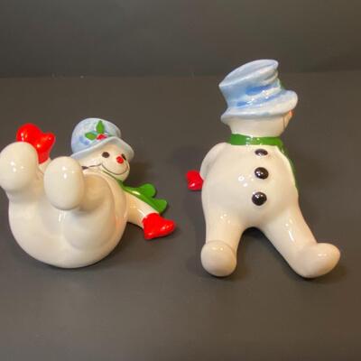 Lot 393: Vintage Fitz and Floyd "Silly" Snowmen
