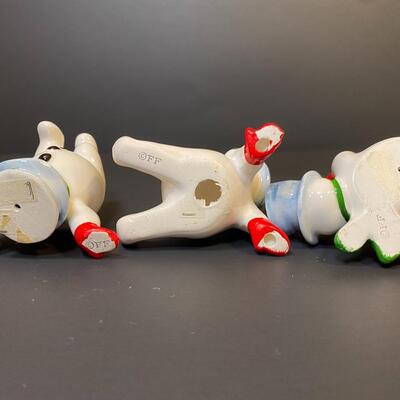 Lot 393: Vintage Fitz and Floyd "Silly" Snowmen