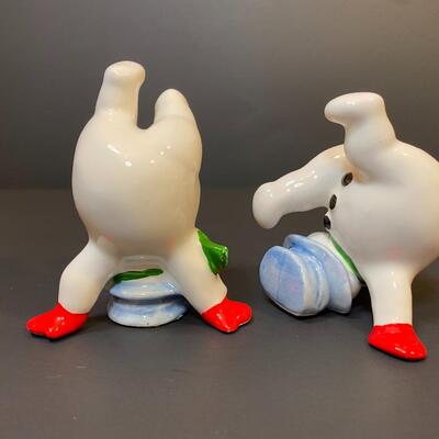 Lot 393: Vintage Fitz and Floyd "Silly" Snowmen