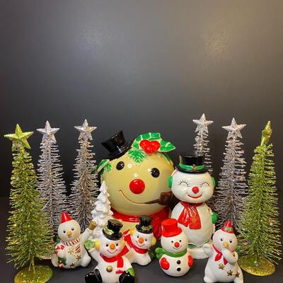 Lot 398: Vintage Snowman Bank and More