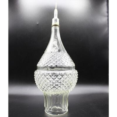 Vintage Diamond Cut Crystal Hanging Wine Decanter without Metal Holder