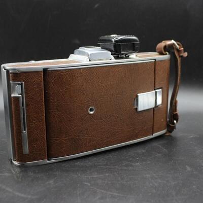Antique Polaroid Land Model 95 with Leather Stitched Travel Case