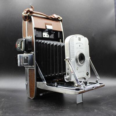 Antique Polaroid Land Model 95 with Leather Stitched Travel Case