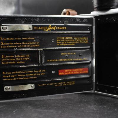 Antique Polaroid Land Model 95 with Leather Stitched Travel Case