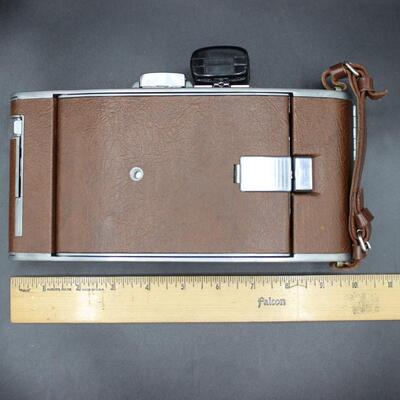 Antique Polaroid Land Model 95 with Leather Stitched Travel Case