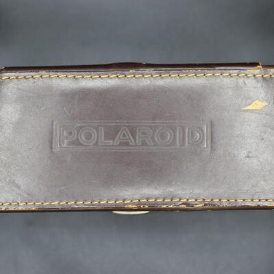 Antique Polaroid Land Model 95 with Leather Stitched Travel Case