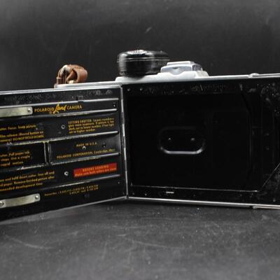 Antique Polaroid Land Model 95 with Leather Stitched Travel Case