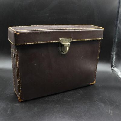 Antique Polaroid Land Model 95 with Leather Stitched Travel Case