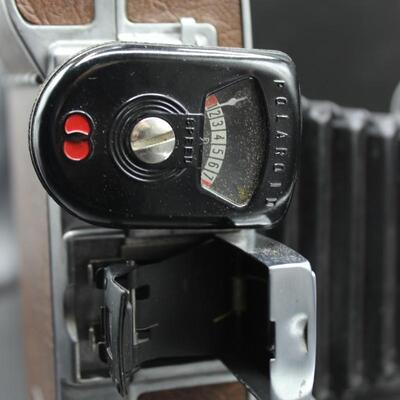 Antique Polaroid Land Model 95 with Leather Stitched Travel Case