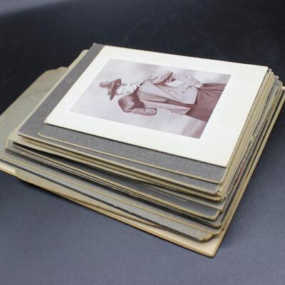 Lot of Various Size Antique 19th Century Wedding, Portrait, Family Matted Photograph Studio Cabinet Cards