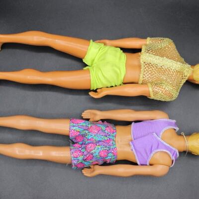 Pair of Vintage Retro Barbie Sun Sensation & Glitter Beach Ken Dolls