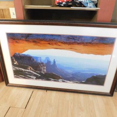 Large Colorful Framed Art Print of Southwestern Canyon USA Decorative Frame 62