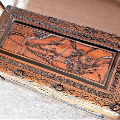 Lot #155 Contemporary Carved Decorative Chest