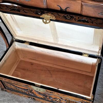 Lot #155 Contemporary Carved Decorative Chest