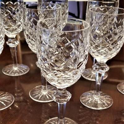 Lot #156  8 WATERFORD Goblets - "Powers Court" pattern