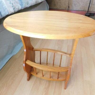 Solid Wood Side Table Cage Bottom Stretcher  22