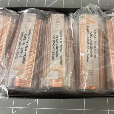 8 Rolls of 2009 P&D Pennies MS65 or better 