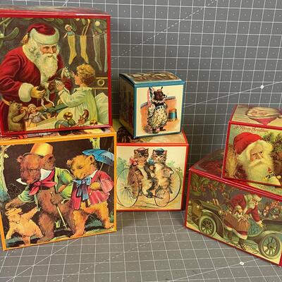 Great Vintage Prints on Boxes / Victorian Era Prints 