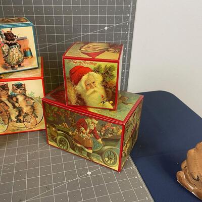 Great Vintage Prints on Boxes / Victorian Era Prints 