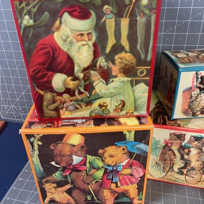 Great Vintage Prints on Boxes / Victorian Era Prints 