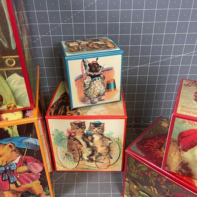 Great Vintage Prints on Boxes / Victorian Era Prints 