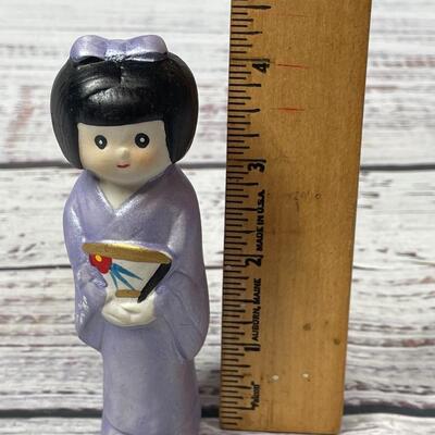Japanese Asian Little Girl Figurine Wearing a Kimono