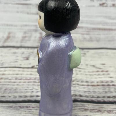 Japanese Asian Little Girl Figurine Wearing a Kimono