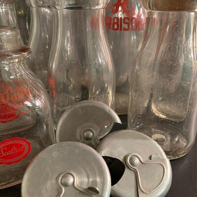 Lot 23: Vintage Local Milk Bottles & Rare Aluminum Caps
