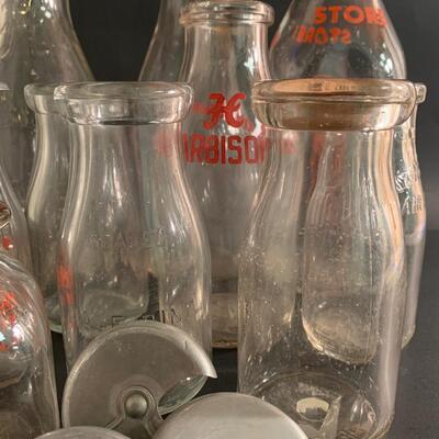 Lot 23: Vintage Local Milk Bottles & Rare Aluminum Caps