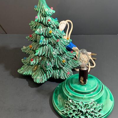 Lot 24: Vintage Ceramic Christmas Tree, Lenox, Hallmark Snow Globe
