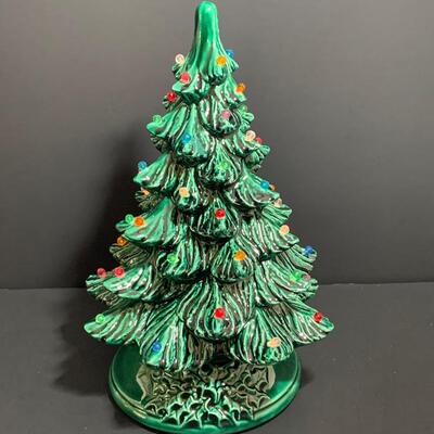Lot 24: Vintage Ceramic Christmas Tree, Lenox, Hallmark Snow Globe