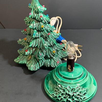 Lot 24: Vintage Ceramic Christmas Tree, Lenox, Hallmark Snow Globe
