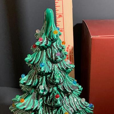 Lot 24: Vintage Ceramic Christmas Tree, Lenox, Hallmark Snow Globe