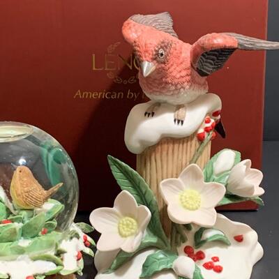 Lot 24: Vintage Ceramic Christmas Tree, Lenox, Hallmark Snow Globe