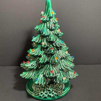 Lot 24: Vintage Ceramic Christmas Tree, Lenox, Hallmark Snow Globe