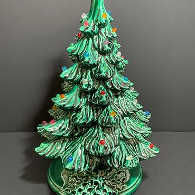 Lot 24: Vintage Ceramic Christmas Tree, Lenox, Hallmark Snow Globe