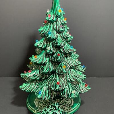 Lot 24: Vintage Ceramic Christmas Tree, Lenox, Hallmark Snow Globe