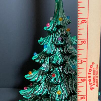 Lot 24: Vintage Ceramic Christmas Tree, Lenox, Hallmark Snow Globe