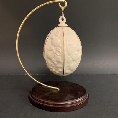 Lot 158: Vintage Lenox Ornaments, Candy Dish and Gold Trimmed Trinket Box
