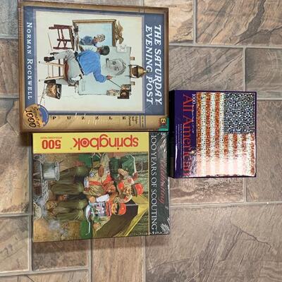 Lot 159: New Puzzles: Boyscouts, American Flag (Great Gifts)